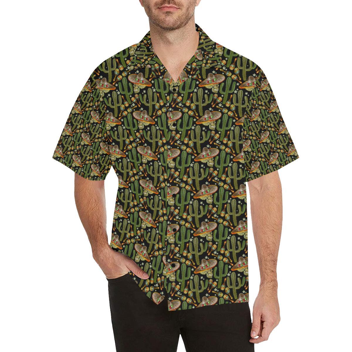 Western Style Print Men Aloha Hawaiian Shirt