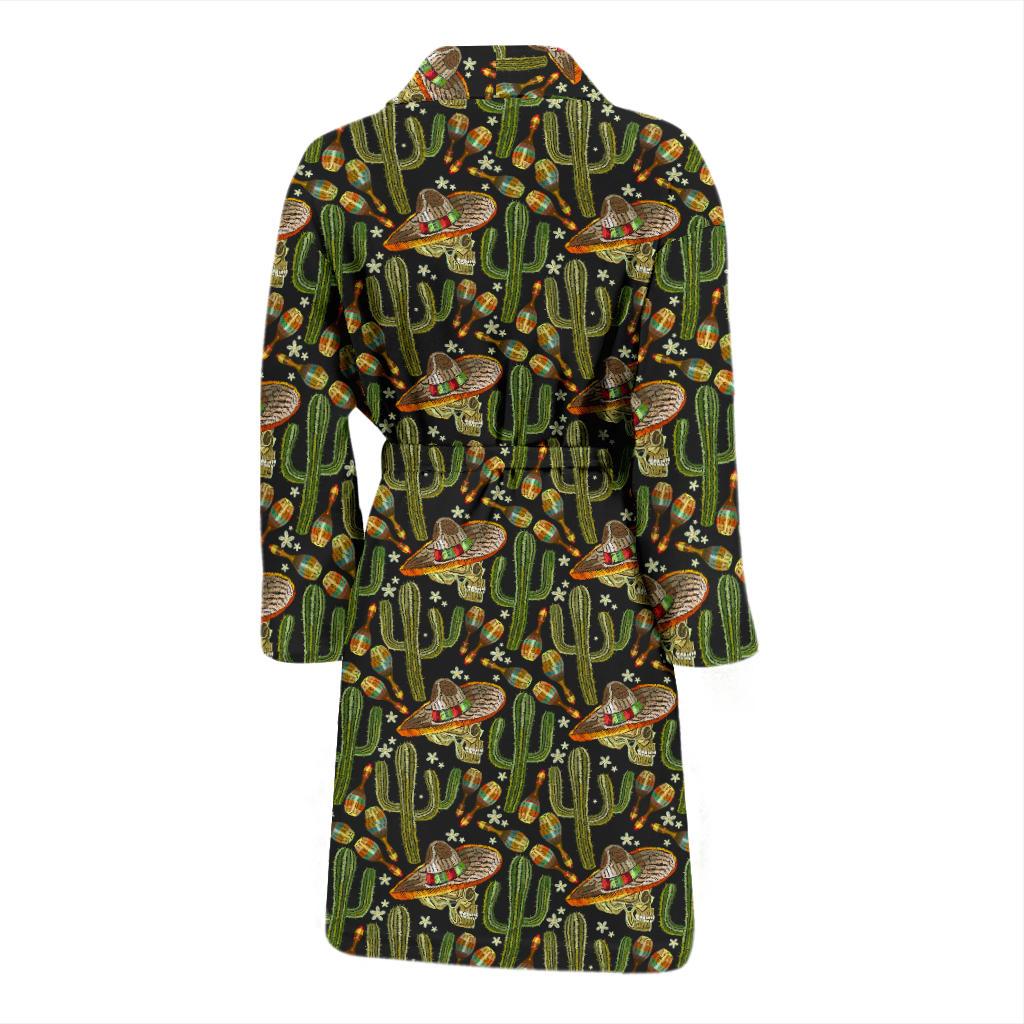 Western Style Print Men Bath Robe-JTAMIGO.COM