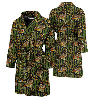 Western Style Print Men Bath Robe-JTAMIGO.COM