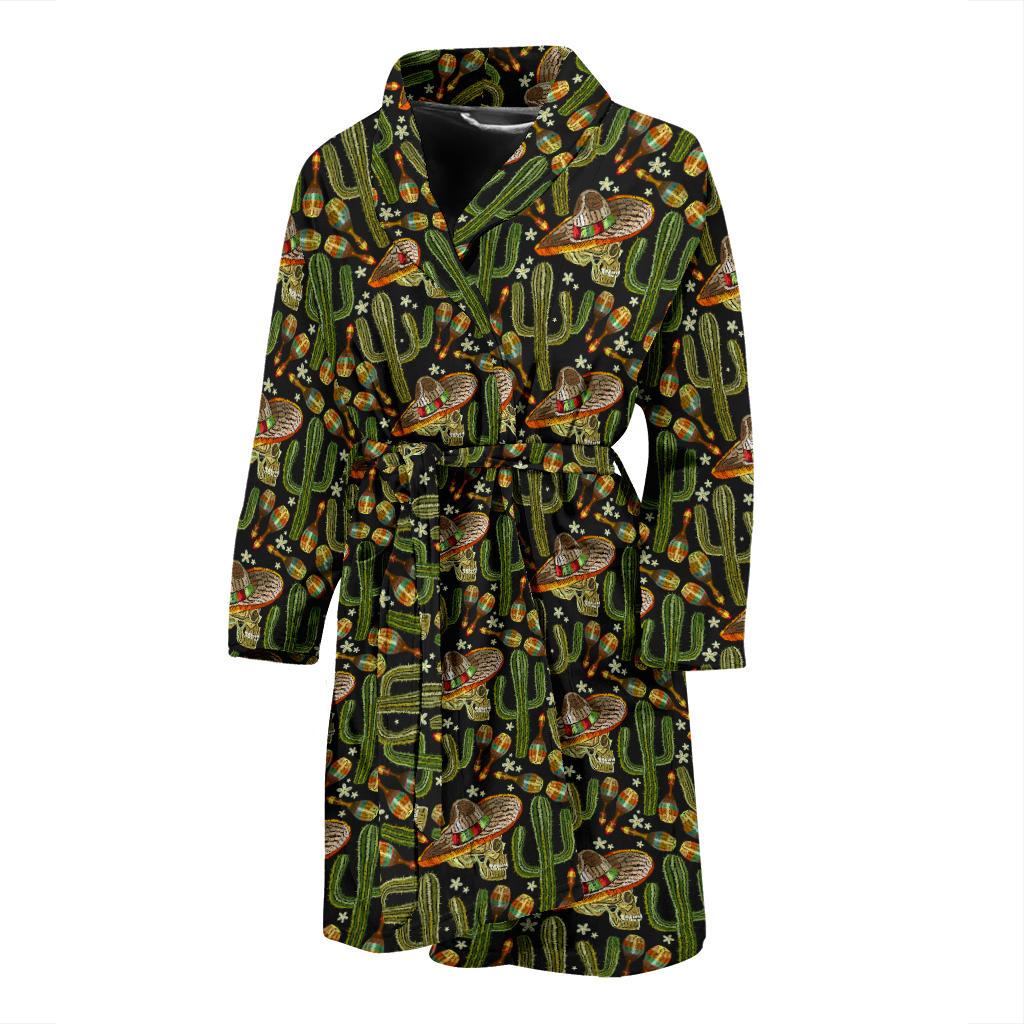 Western Style Print Men Bath Robe-JTAMIGO.COM