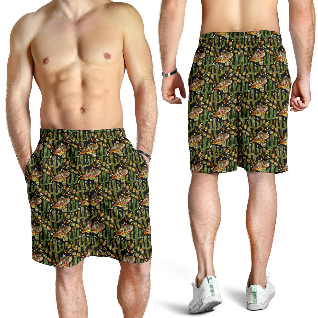 Western Style Print Mens Shorts-JTAMIGO.COM