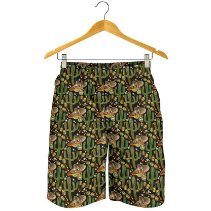 Western Style Print Mens Shorts-JTAMIGO.COM
