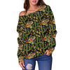 Western Style Print Off Shoulder Sweatshirt