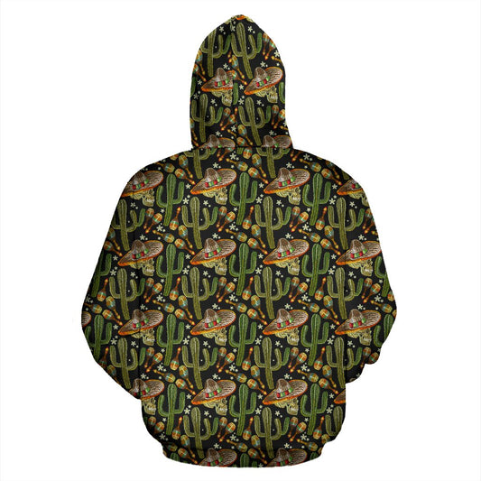 Western Style Print Pullover Hoodie