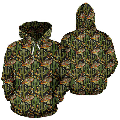 Western Style Print Pullover Hoodie