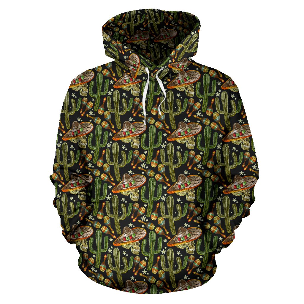 Western Style Print Pullover Hoodie