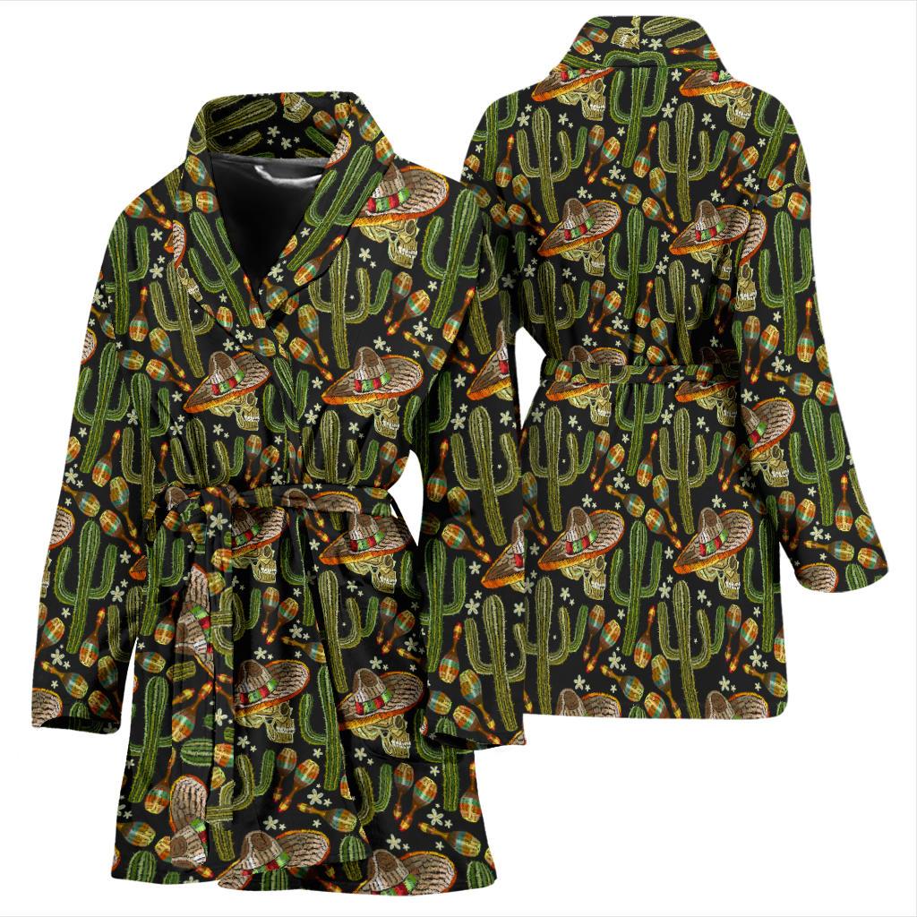 Western Style Print Women Bath Robe-JTAMIGO.COM