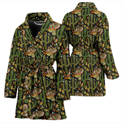 Western Style Print Women Bath Robe-JTAMIGO.COM