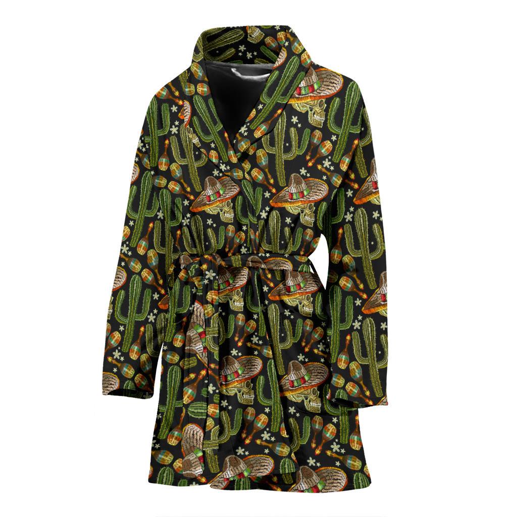 Western Style Print Women Bath Robe-JTAMIGO.COM