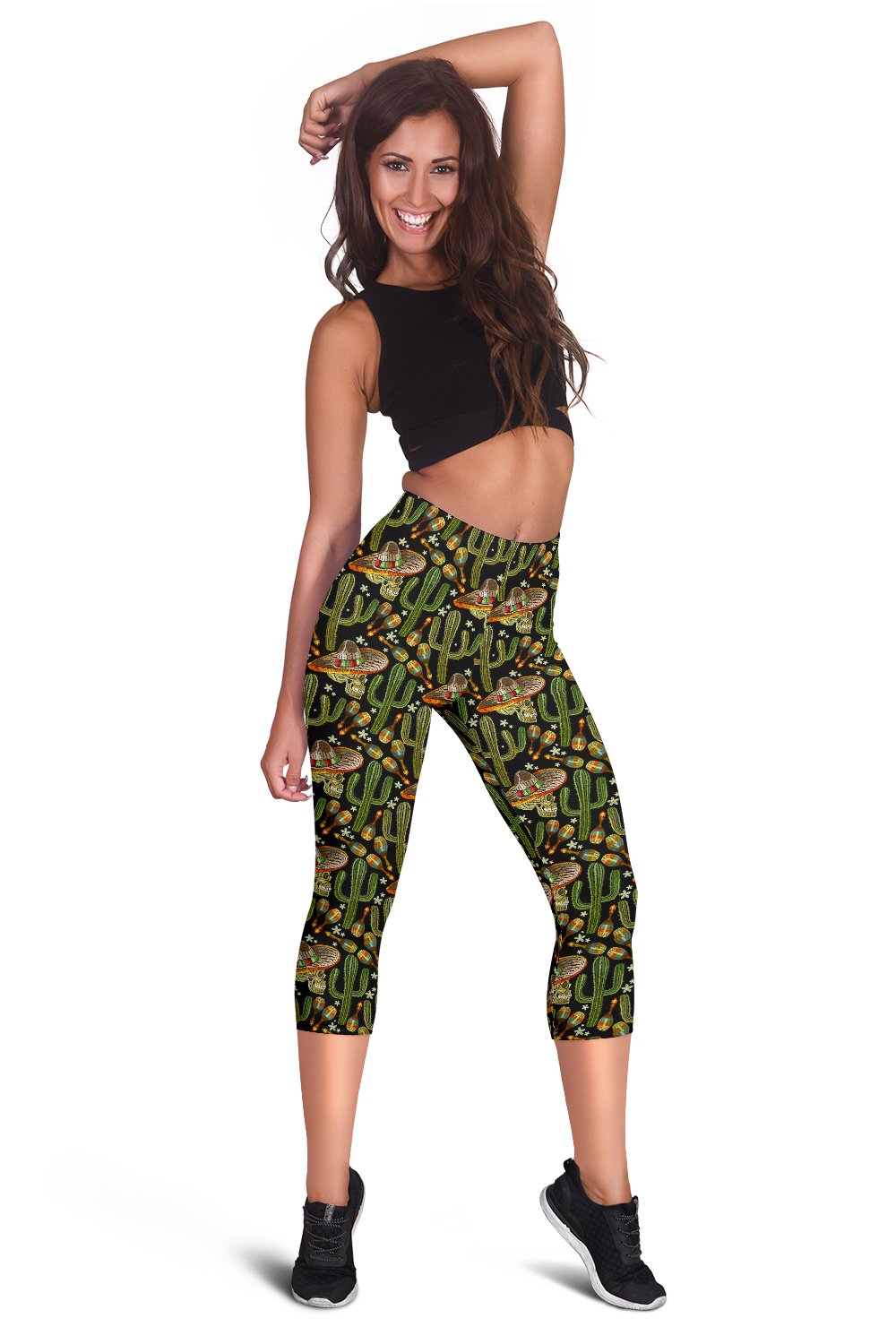 Western Style Print Women Capris