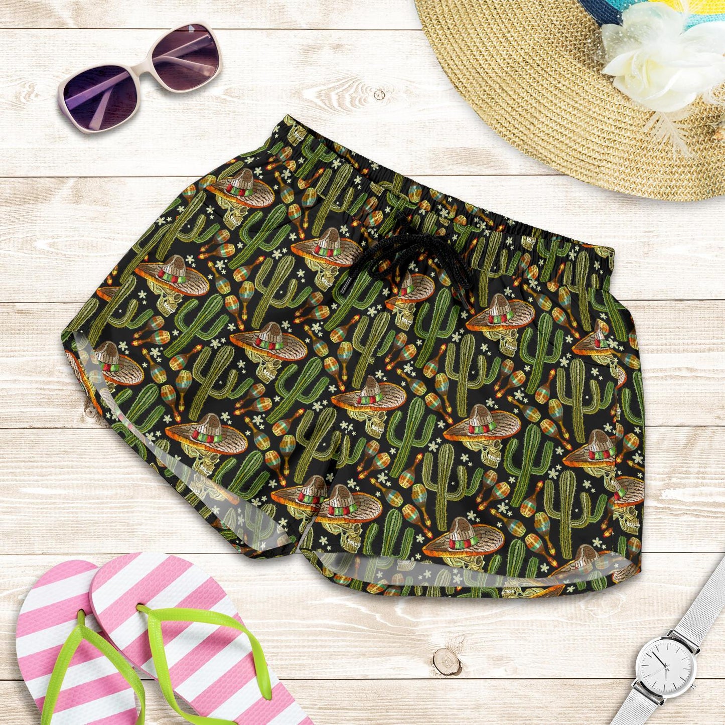 Western Style Print Women Shorts-JTAMIGO.COM
