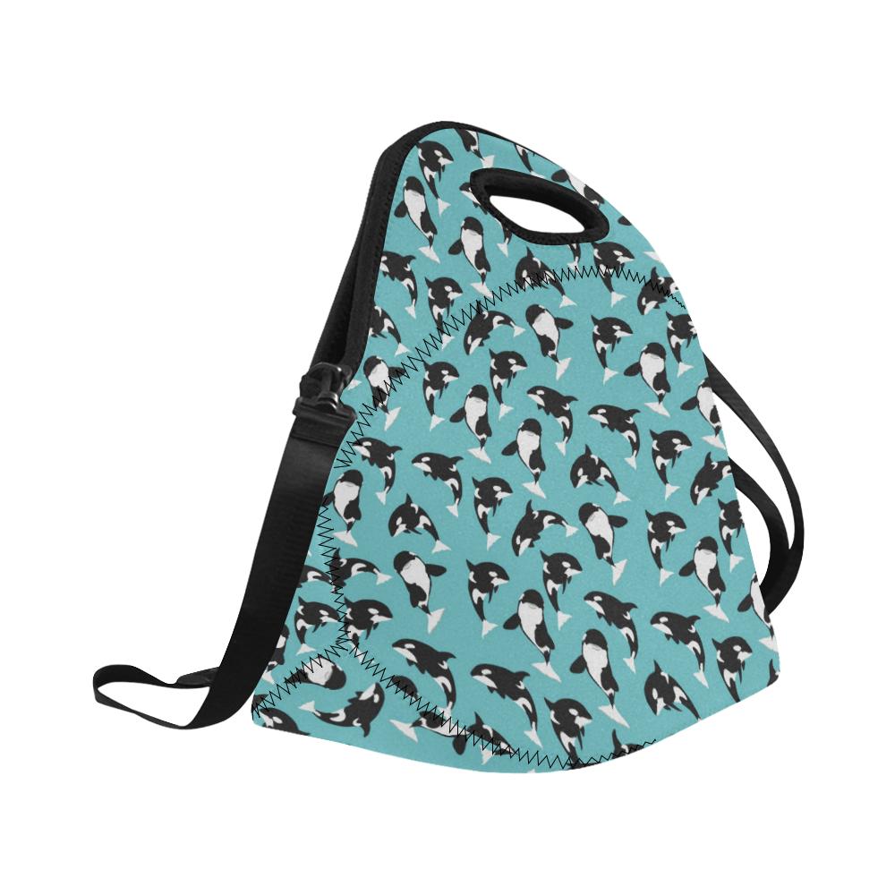 Whale Action Design Themed Print Neoprene Lunch Bag (Model 1669)(Large)-JTAMIGO.COM