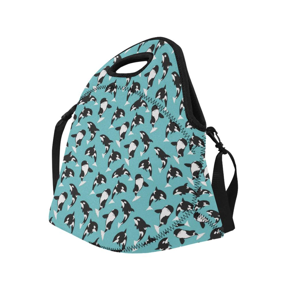 Whale Action Design Themed Print Neoprene Lunch Bag (Model 1669)(Large)-JTAMIGO.COM