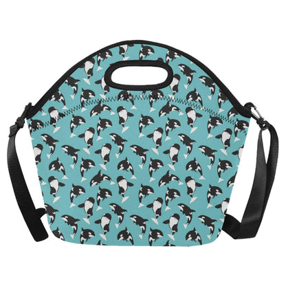 Whale Action Design Themed Print Neoprene Lunch Bag (Model 1669)(Large)-JTAMIGO.COM