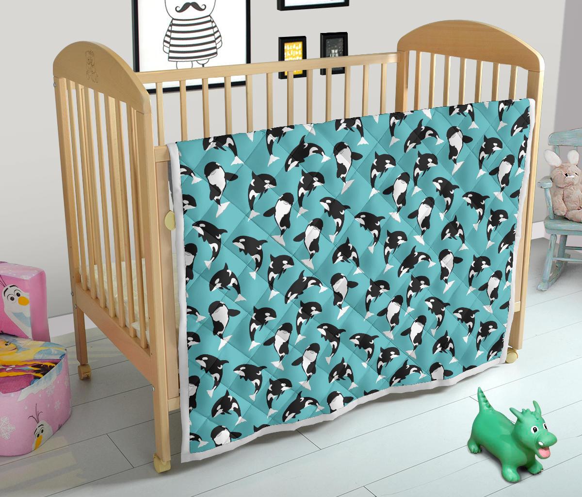 Whale Action Design Themed Print Premium Quilt-JTAMIGO.COM