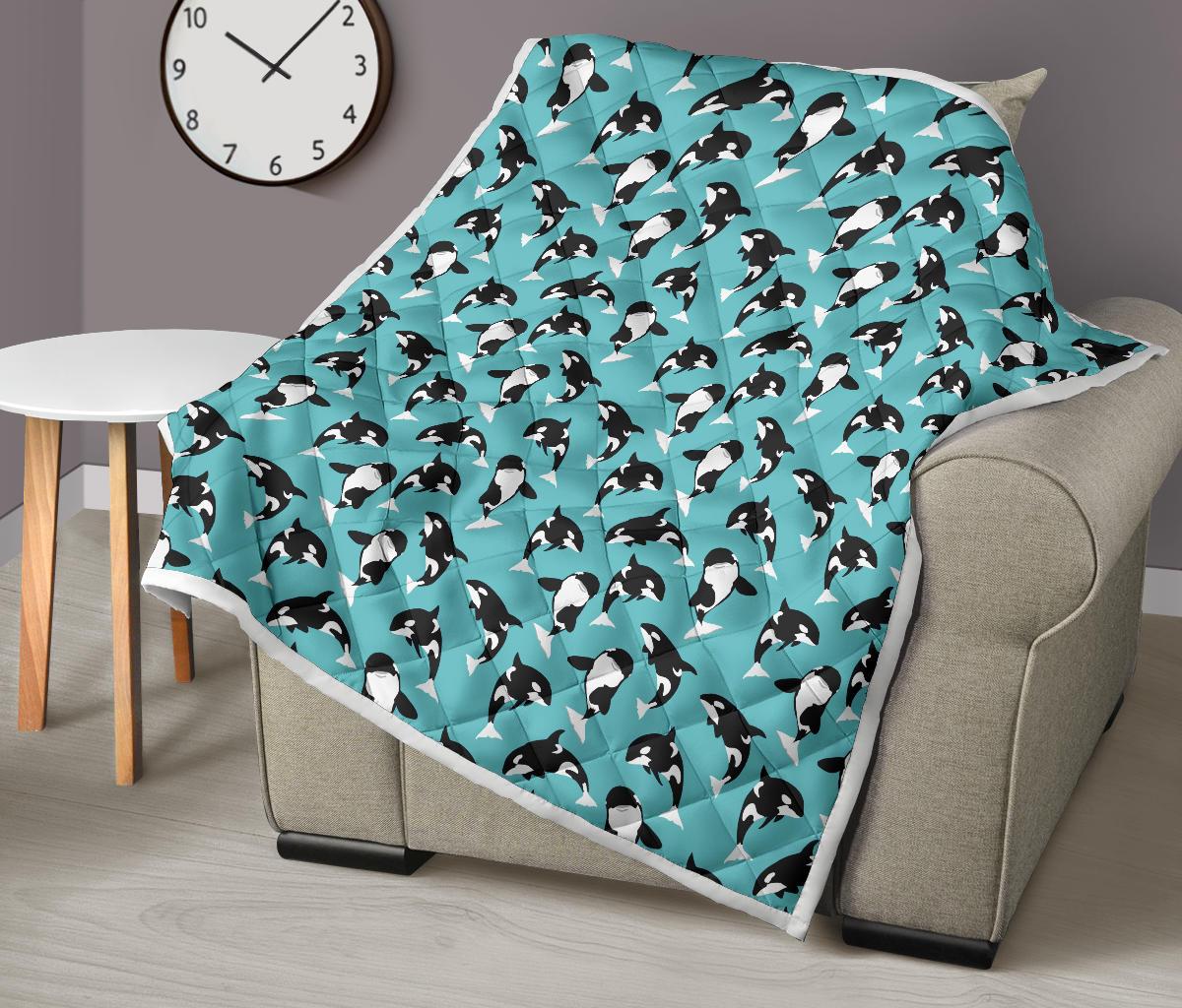 Whale Action Design Themed Print Premium Quilt-JTAMIGO.COM