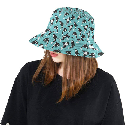 Whale Action Design Themed Print Unisex Bucket Hat