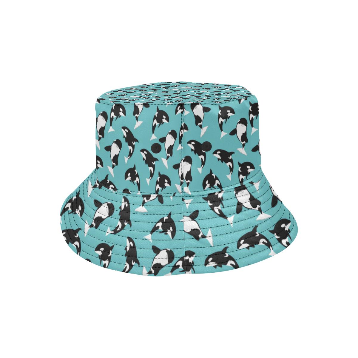 Whale Action Design Themed Print Unisex Bucket Hat