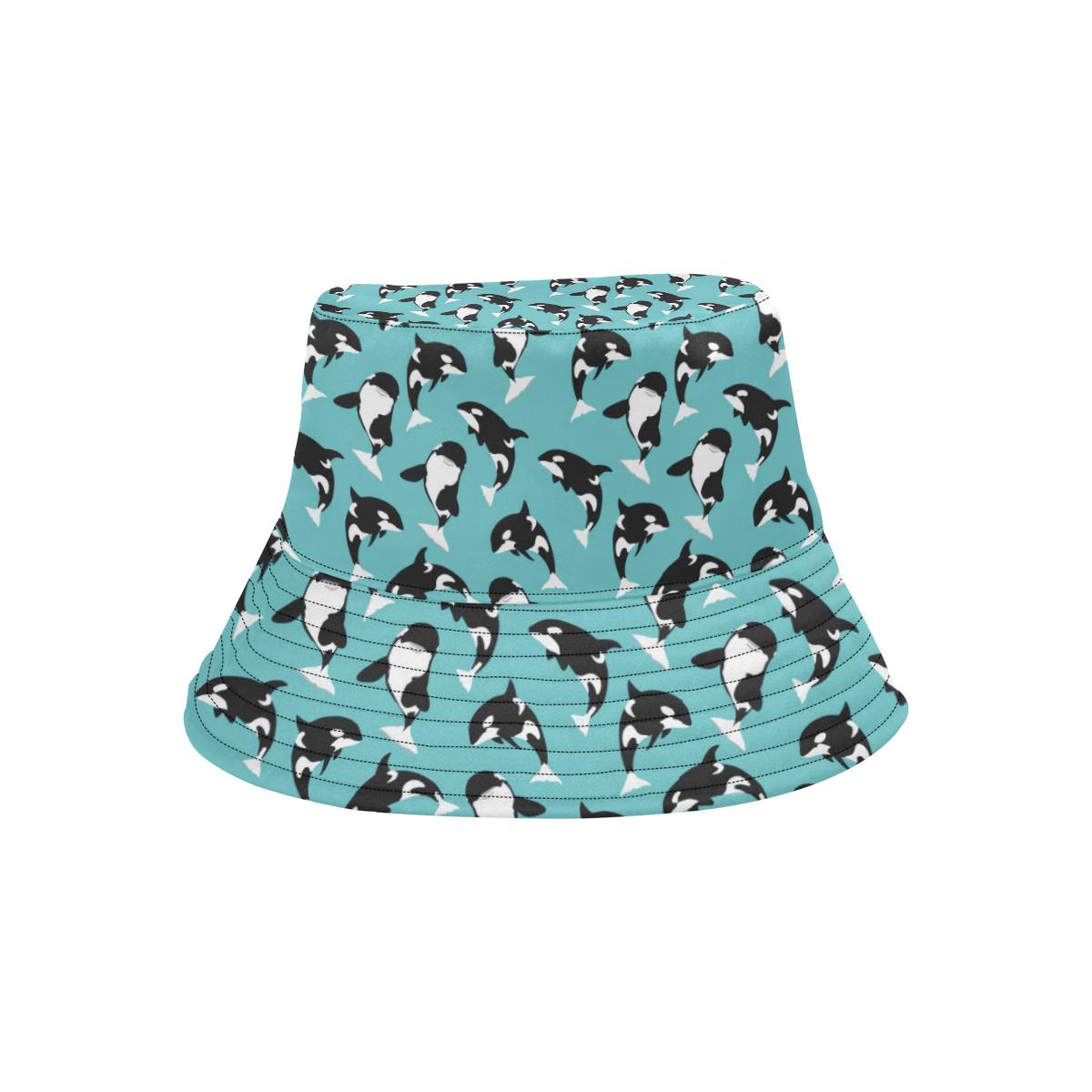 Whale Action Design Themed Print Unisex Bucket Hat