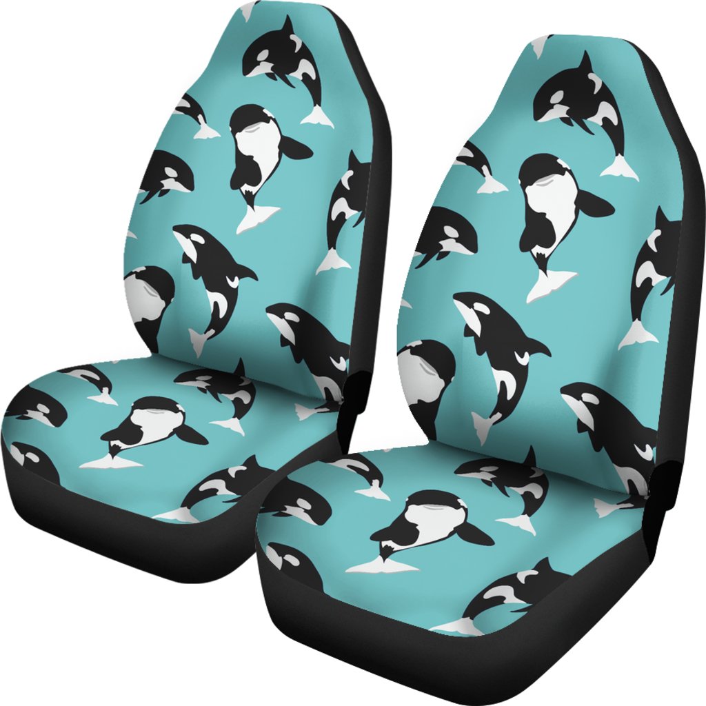 Whale Action Design Themed Print Universal Fit Car Seat Covers