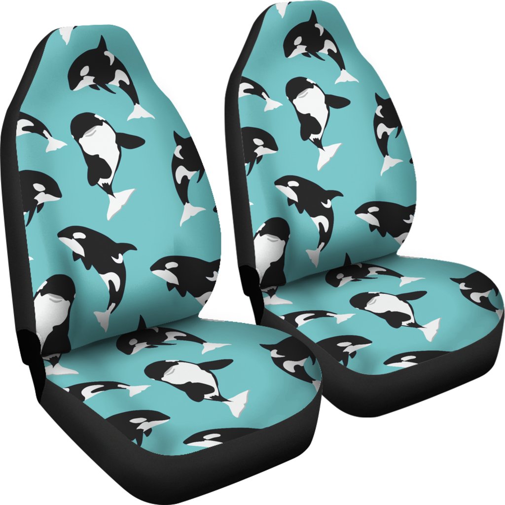Whale Action Design Themed Print Universal Fit Car Seat Covers