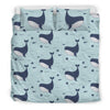 Whale Cute Design Themed Print Duvet Cover Bedding Set
