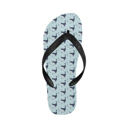 Whale Cute Design Themed Print Flip Flops-JTAMIGO.COM