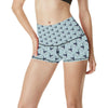 Whale Cute Design Themed Print High Waisted Spandex Shorts-JTAMIGO.COM