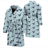 Whale Cute Design Themed Print Men Bath Robe-JTAMIGO.COM