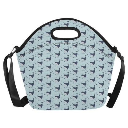 Whale Cute Design Themed Print Neoprene Lunch Bag (Model 1669)(Large)-JTAMIGO.COM