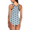 Whale Cute Design Themed Print One Piece Swimsuit-JTAMIGO.COM