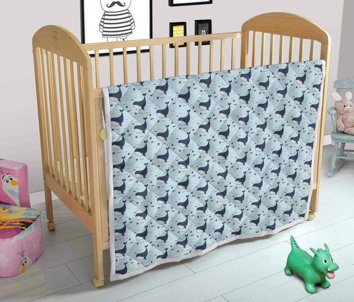 Whale Cute Design Themed Print Premium Quilt-JTAMIGO.COM