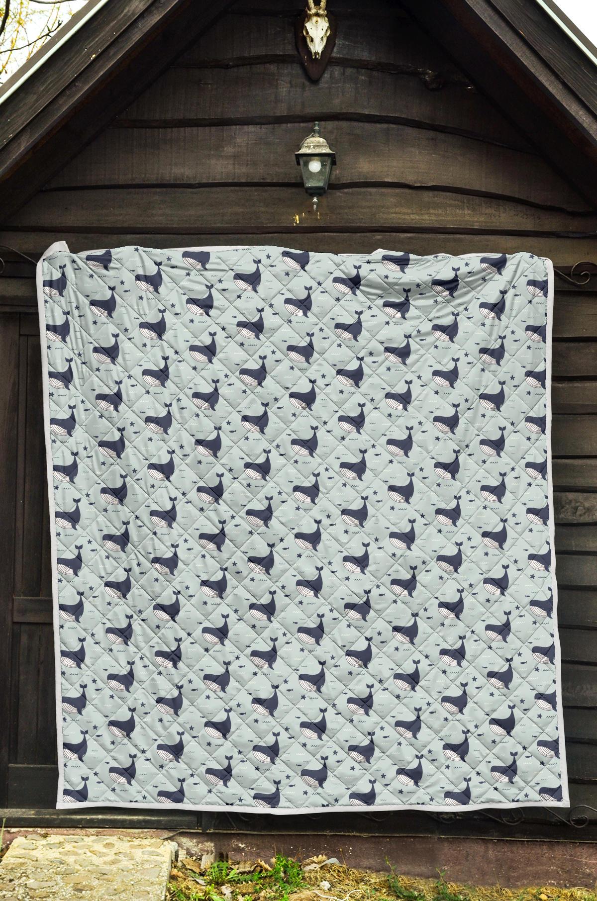 Whale Cute Design Themed Print Premium Quilt-JTAMIGO.COM