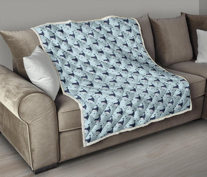 Whale Cute Design Themed Print Premium Quilt-JTAMIGO.COM