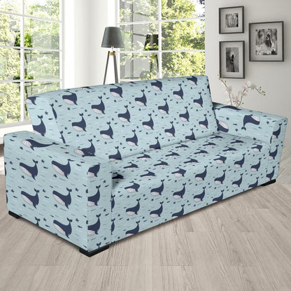Whale Cute Design Themed Print Sofa Slipcover-JTAMIGO.COM