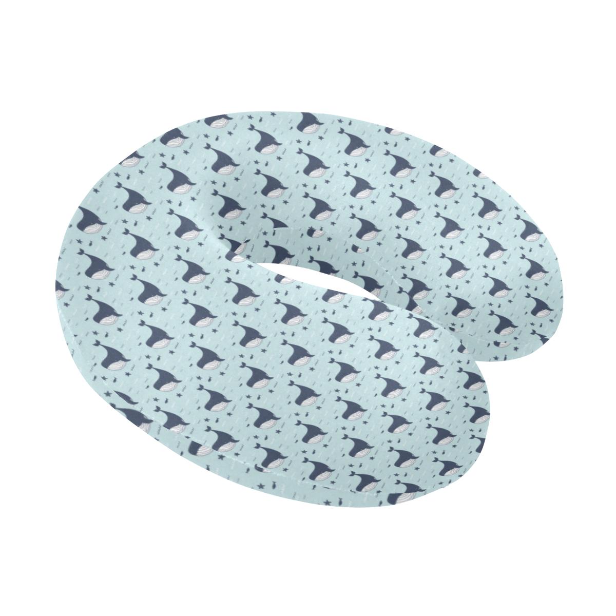 Whale Cute Design Themed Print U-Shaped Travel Neck Pillow-JTAMIGO.COM