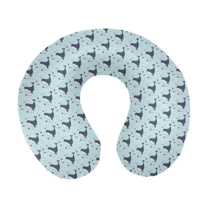 Whale Cute Design Themed Print U-Shaped Travel Neck Pillow-JTAMIGO.COM