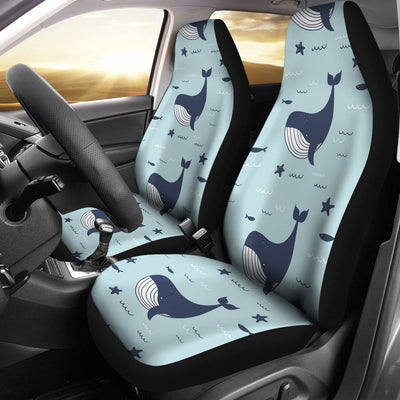 Whale Cute Design Themed Print Universal Fit Car Seat Covers