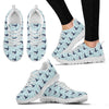 Whale Cute Design Themed Print Women Sneakers Shoes