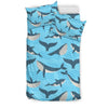Whale Pattern Design Themed Print Duvet Cover Bedding Set