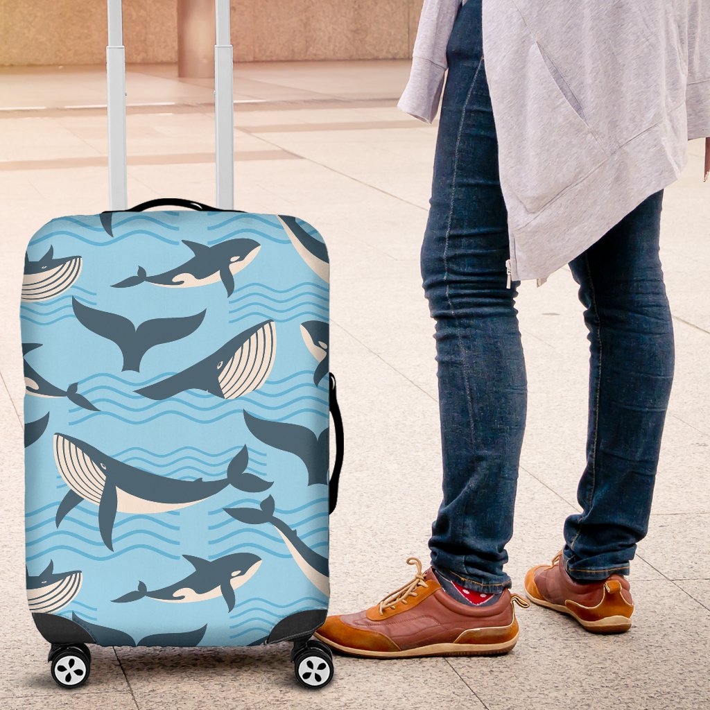 Whale Pattern Design Themed Print Luggage Cover Protector