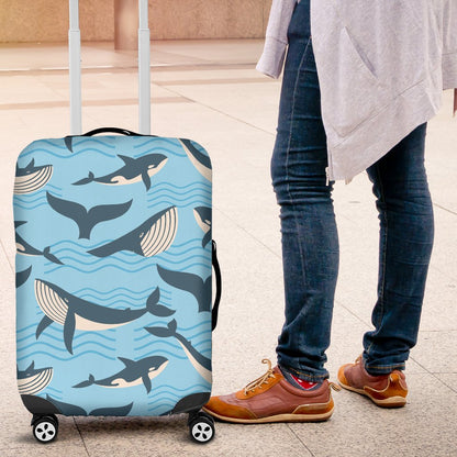 Whale Pattern Design Themed Print Luggage Cover Protector