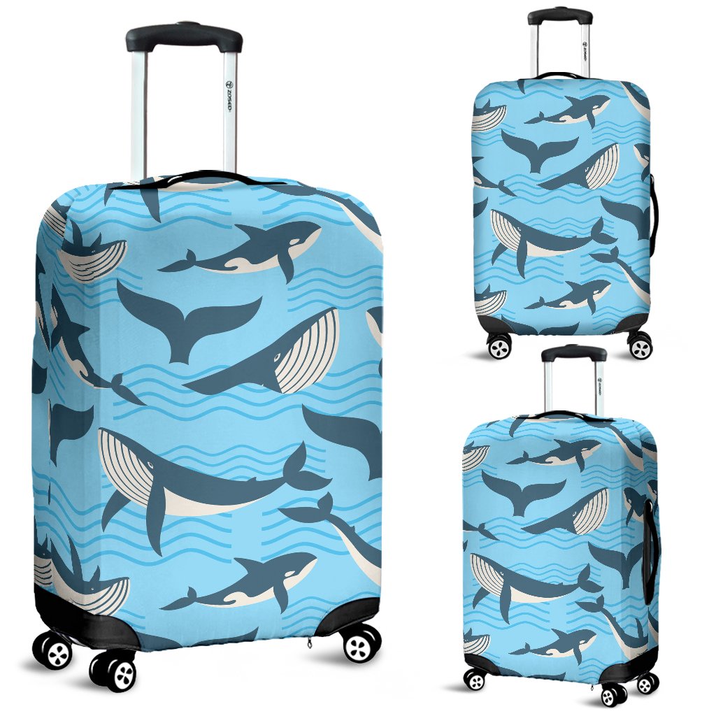 Whale Pattern Design Themed Print Luggage Cover Protector