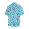 Whale Pattern Design Themed Print Men Aloha Hawaiian Shirt