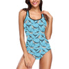 Whale Pattern Design Themed Print One Piece Swimsuit-JTAMIGO.COM