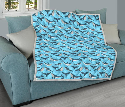 Whale Pattern Design Themed Print Premium Quilt-JTAMIGO.COM