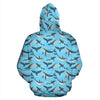 Whale Pattern Design Themed Print Pullover Hoodie