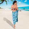 Whale Pattern Design Themed Print Sarong Pareo Wrap