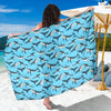 Whale Pattern Design Themed Print Sarong Pareo Wrap