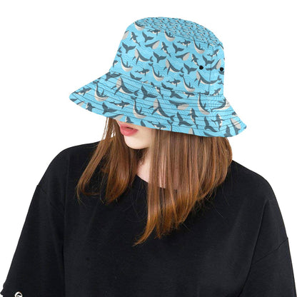 Whale Pattern Design Themed Print Unisex Bucket Hat